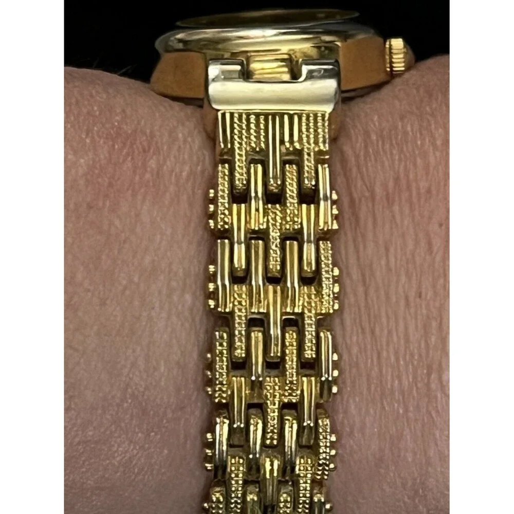 Gramercy Gold Link Bracelet Watch New Battery Japan Movt 90s